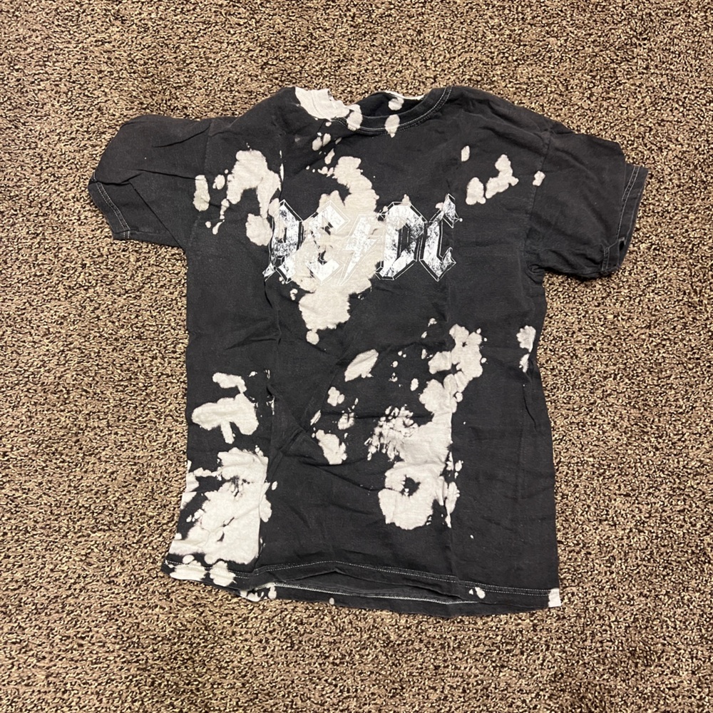 AC/DC Black and White Graphic T-Shirt